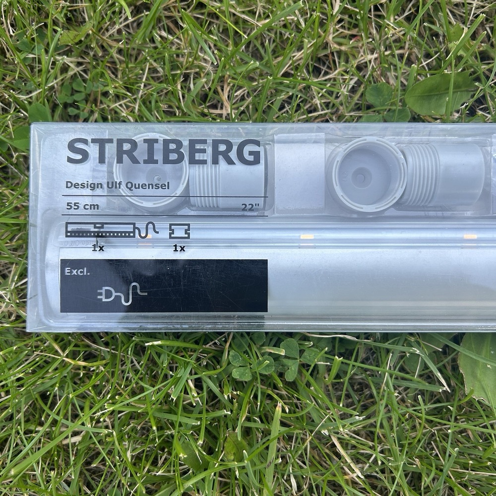 IKEA Striberg LED Light Strip Aluminum 22" 802.920.71 Cabinet Lighting Sensor